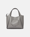 Stella Mccartney Stella Logo Grainy Crossbody Bag In Smoke
