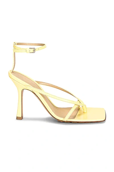 Bottega Veneta Stretch Ankle Strap Sandals In Lemonade