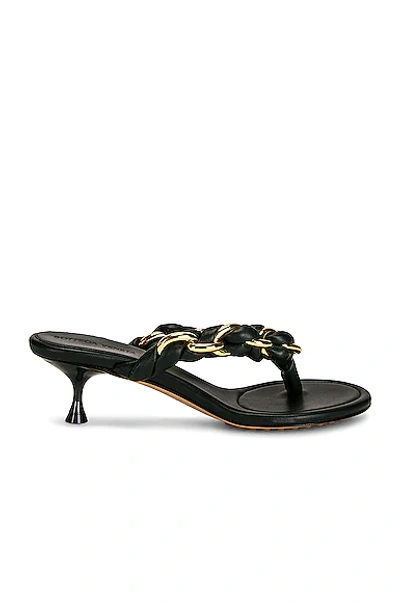 Bottega Veneta Chain-embellished Braided Leather Mules In Black