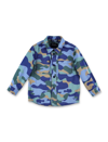 Il Gufo Camouflage Printed Twill Shirt In Multi