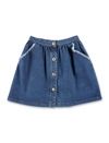 Il Gufo A-line Denim Skirt In Blue
