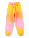Erl Gradient Floral-print Cotton-blend Jogging Bottoms 6-14 Years In Yellow Gradient