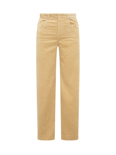 Isabel Marant Milorsy Velvet-corduroy Wide-leg Trousers In Yellow