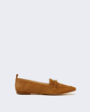 Veronica Beard Champlain Chain Pointed Toe Flat In Hazelwood