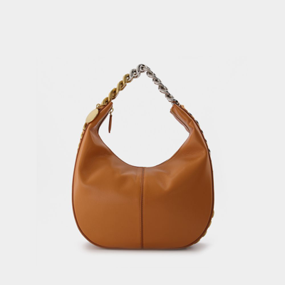 Stella Mccartney Tasche Swipe Aus Leder Camel In Beige