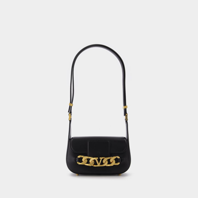Valentino Garavani Tasche Mini Vague Aus Gelbem Leder In Black