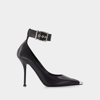Alexander Mcqueen 105mm Metallic Toe-cap Detail Pumps In Multicolor