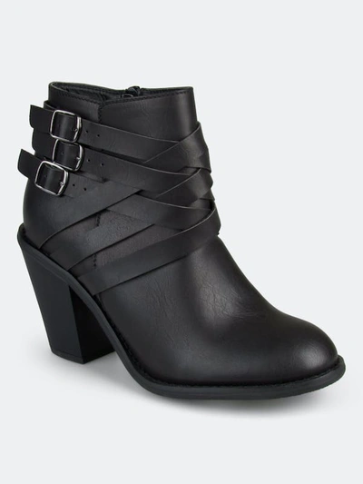Journee Collection Collection Women's Strap Bootie In Black