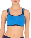 Natori Yogi Contour Convertible Sports Coolmax Convertible Sports Bra (32c) In Blue Lapis/midnight Navy