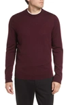 Nordstrom Washable Merino Crewneck Sweater In Burgundy Stem