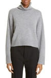 Loulou Studio Stintino Crop Wool & Cashmere Sweater In Grey Melange