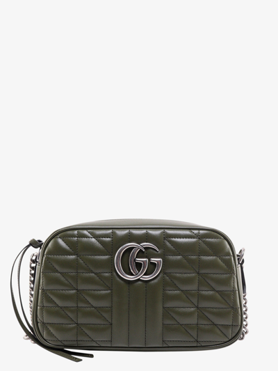 Gucci Gg Marmont Military Green Matelassé Cross-body Bag