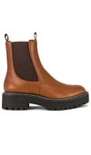 Sam Edelman Laguna Waterproof Lug Sole Chelsea Boot In Tawny Brown