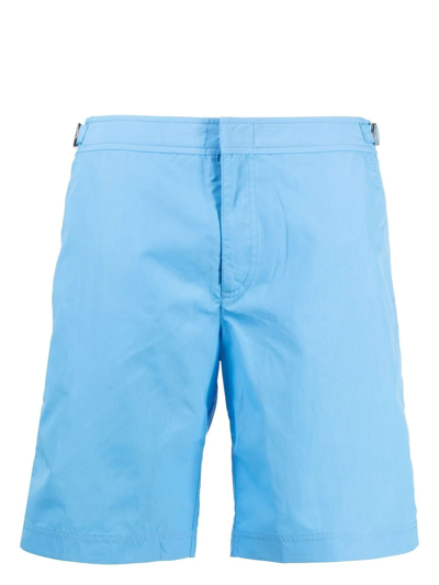 Orlebar Brown Dane Ii Long Swim Shorts In Blue