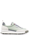 THOM BROWNE PANELLED LOW-TOP LACE-UP SNEAKERS