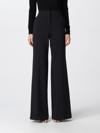 Pinko Womans Black Cady Palazzo Pants