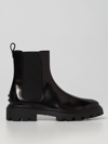 Tod's Womens Black Leather Ankle Boots