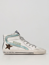 Golden Goose Slide Nappa Upper Suede Toe Leo Horsy Star Leather List Vintage Laminated Wave Signature Foxing In White