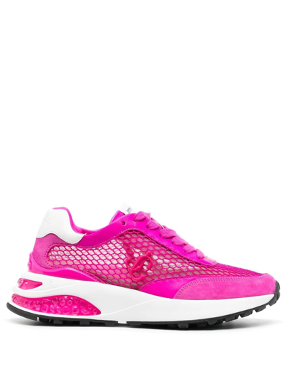 Jimmy Choo Memphis Low-top Leather Sneakers In X Fuchsia Mix