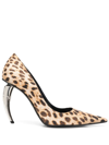 Roberto Cavalli Leopard-print Pumps In Brown