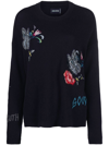 ZADIG & VOLTAIRE EMBROIDERED-DESIGN LONG-SLEEVE JUMPER