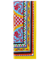 Dolce & Gabbana Set Of Two Linen Napkins In Yellow