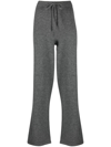 Chinti & Parker Wide-leg High-rise Cashmere Trousers In Grey
