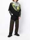 Givenchy Floral-print Knitted Scarf In Grün