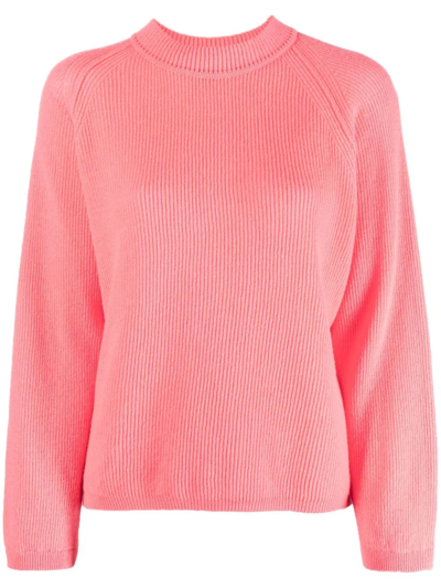 Forte Forte Ribbed Raglan-sleeve Jumper In Rosa