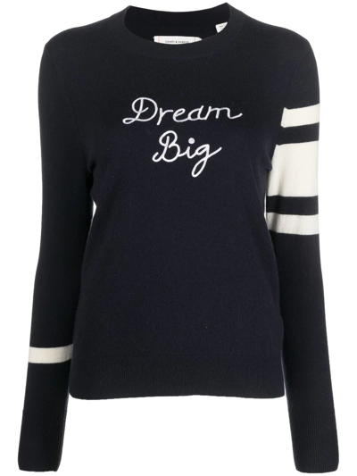 Chinti & Parker Dream Big Long-sleeved Sweater In Blue