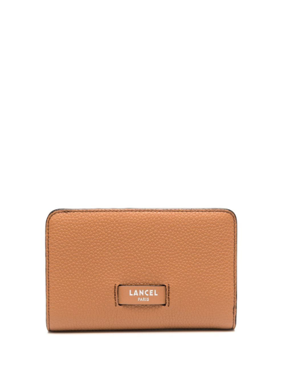 Lancel Zip Compact Wallet In Brown