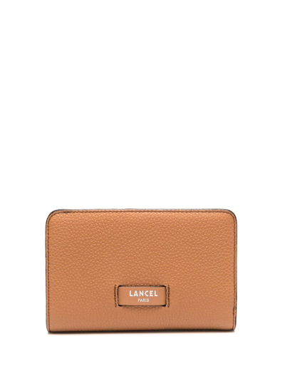 Lancel Zip Compact Wallet In Nude