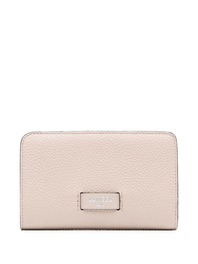 Lancel Grained-leather Purse In Nude