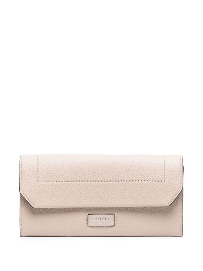 Lancel Slim Flap Wallet In Nude