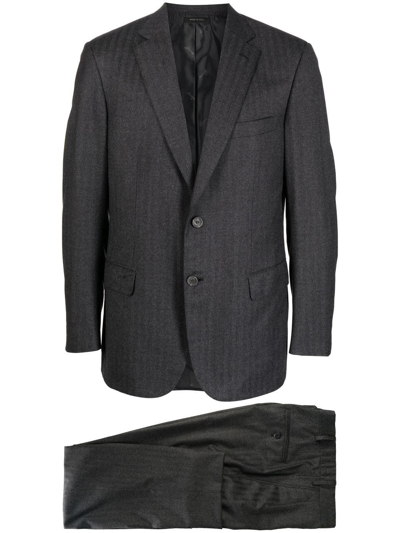 Brioni Brunico Single-breasted Two-piece Suit In Black