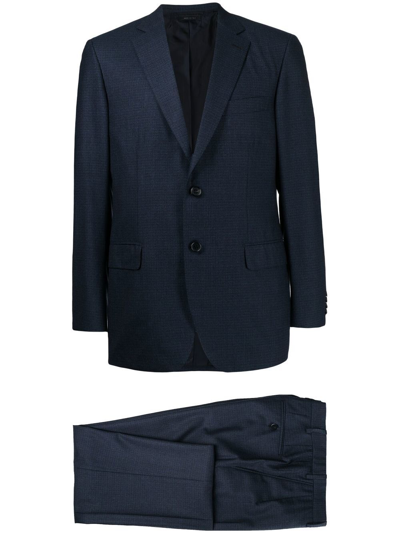 Brioni Pinstripe Single-breasted Suit In Blue