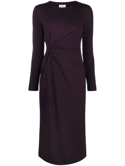 P.a.r.o.s.h Long-sleeve Midi Dress In Violett