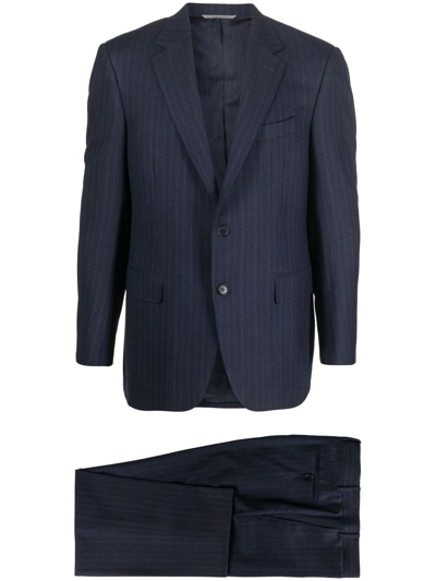 Canali Pinstripe Single-breasted Suit In Blue