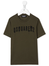 Dsquared2 Graffiti-print Crew-neck T-shirt In Green