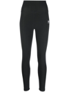 Adidas Originals Trefoil-logo Slip-on Leggings In Schwarz