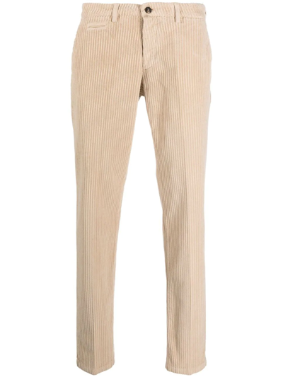 Briglia 1949 Ribbed Straight-leg Trousers In Neutrals
