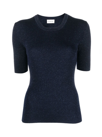 P.a.r.o.s.h Short-sleeved Knitted Top In Blau