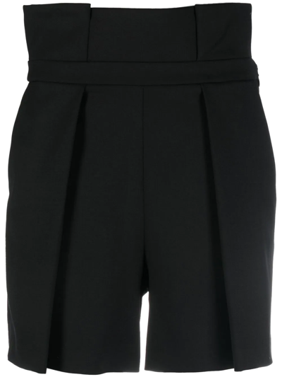 Federica Tosi Pleated Tailored Shorts In Schwarz