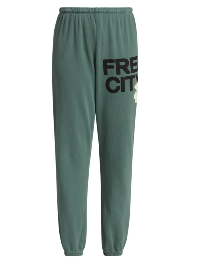 Freecity Logo Sweatpants In Surplus Green
