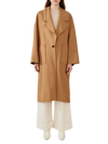 Ginger & Smart Affinity Long Wool Coat In Caramel