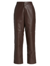 Wayf Robertson Faux Leather Pants In Espresso