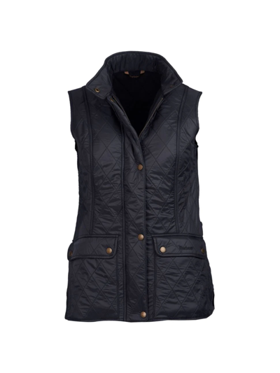 Barbour Wray Quilted Gilet W/ Fleece Lining In Navy