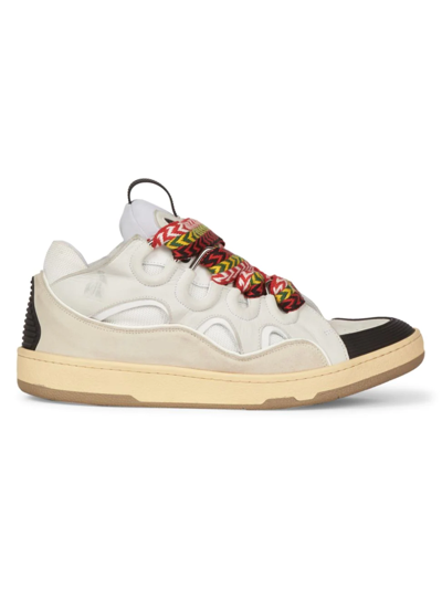 Lanvin Unisex Lethestanether Curb Sneakers In Multi