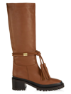 Ulla Johnson Cornwall Leather Knee-high Boots In Cognac