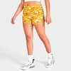 Nike Women's Dri-fit Icon Clash Tempo Luxe Printed Running Shorts In Yellow Ochre/yellow Ochre/white